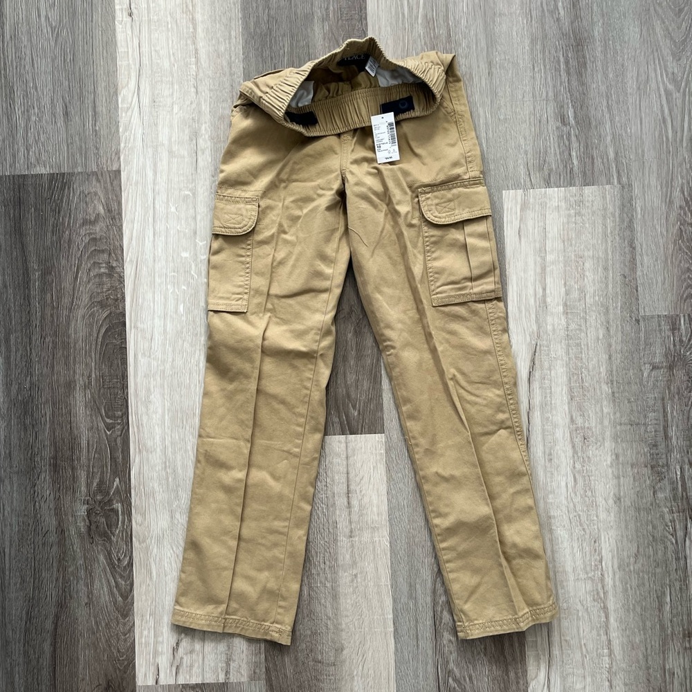 The Children's Place Tan Chino Cargo School Uniform Pants - NWT - 10